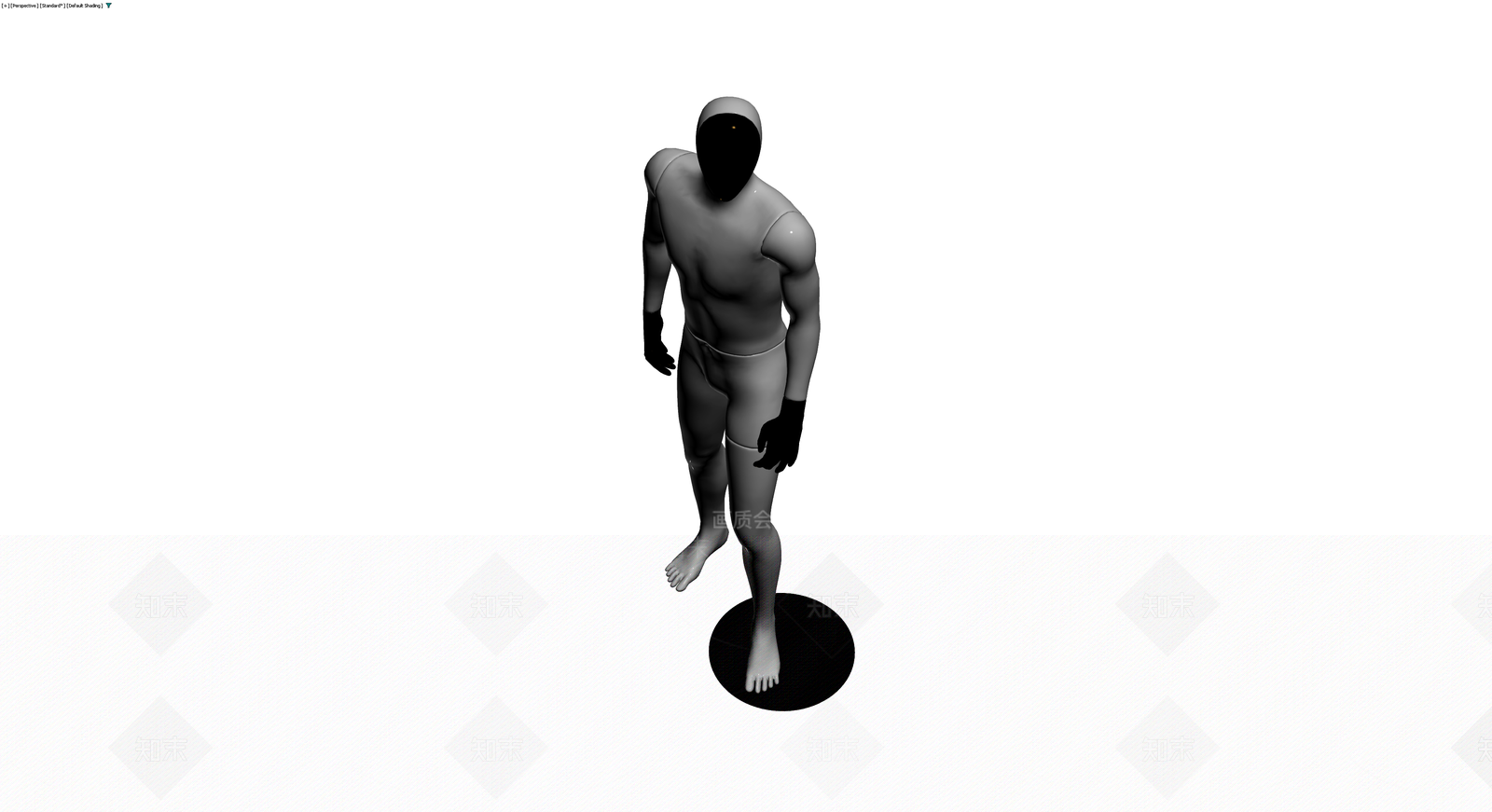 无面人形灰模雕塑3D模型下载【ID:1230353204】