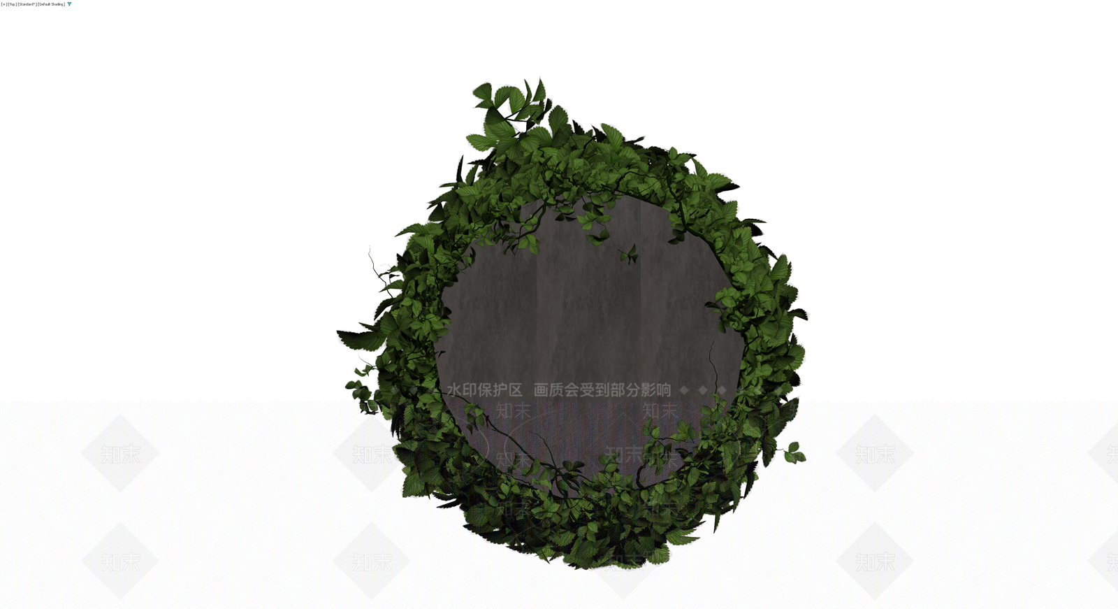 黑色圆柱体绿植缠绕柱3D模型下载【ID:1230562801】