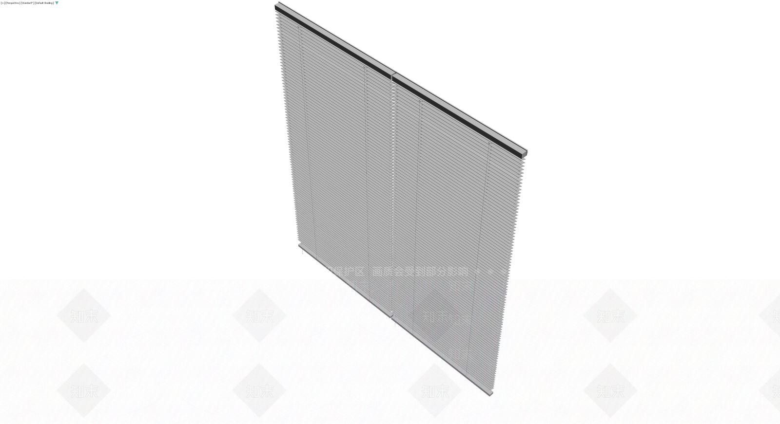 灰色双开百叶窗组件3D模型下载【ID:1230114549】