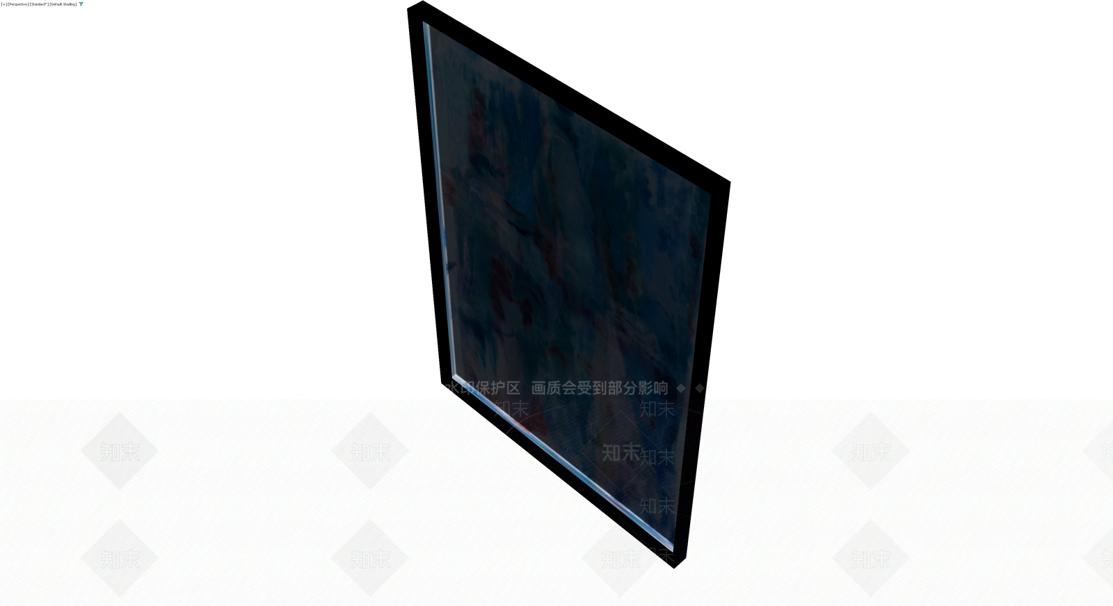 蓝色抽象风格挂画3D模型下载【ID:1230580187】