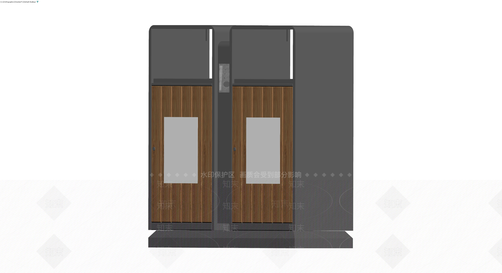 双门木纹分类回收箱3D模型下载【ID:1230623746】