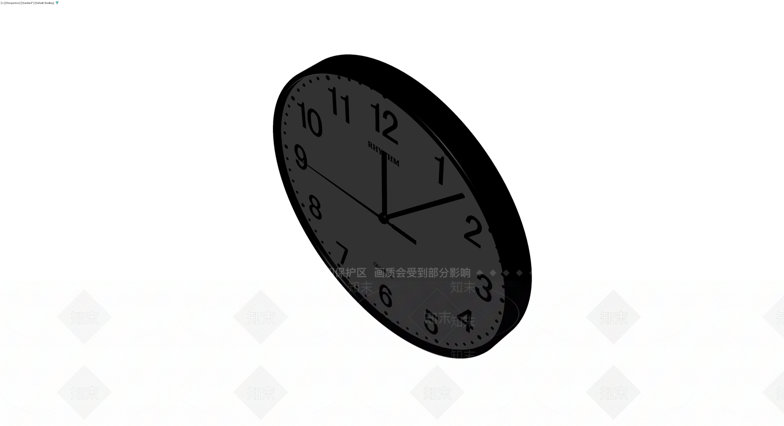 黑色挂钟3D模型下载【ID:1230602025】