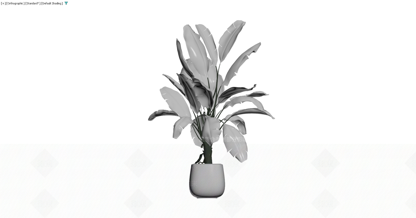 带盆大型绿植盆栽3D模型下载【ID:1229582419】