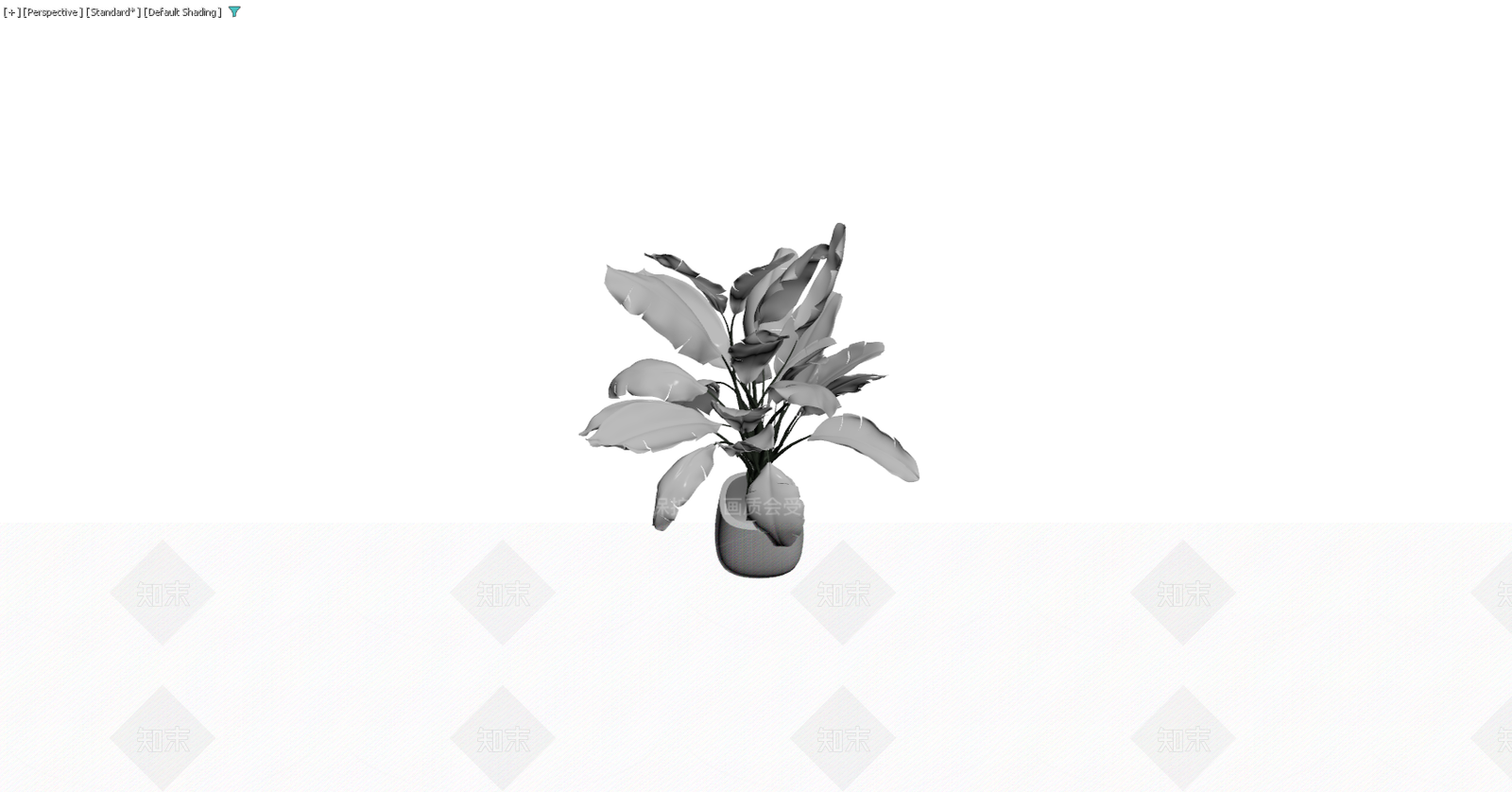 带盆大型绿植盆栽3D模型下载【ID:1229582419】