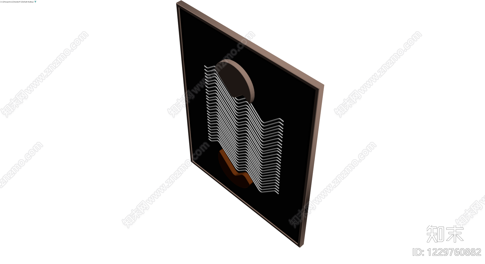 抽象波浪纹立体挂画3D模型下载【ID:1229760882】