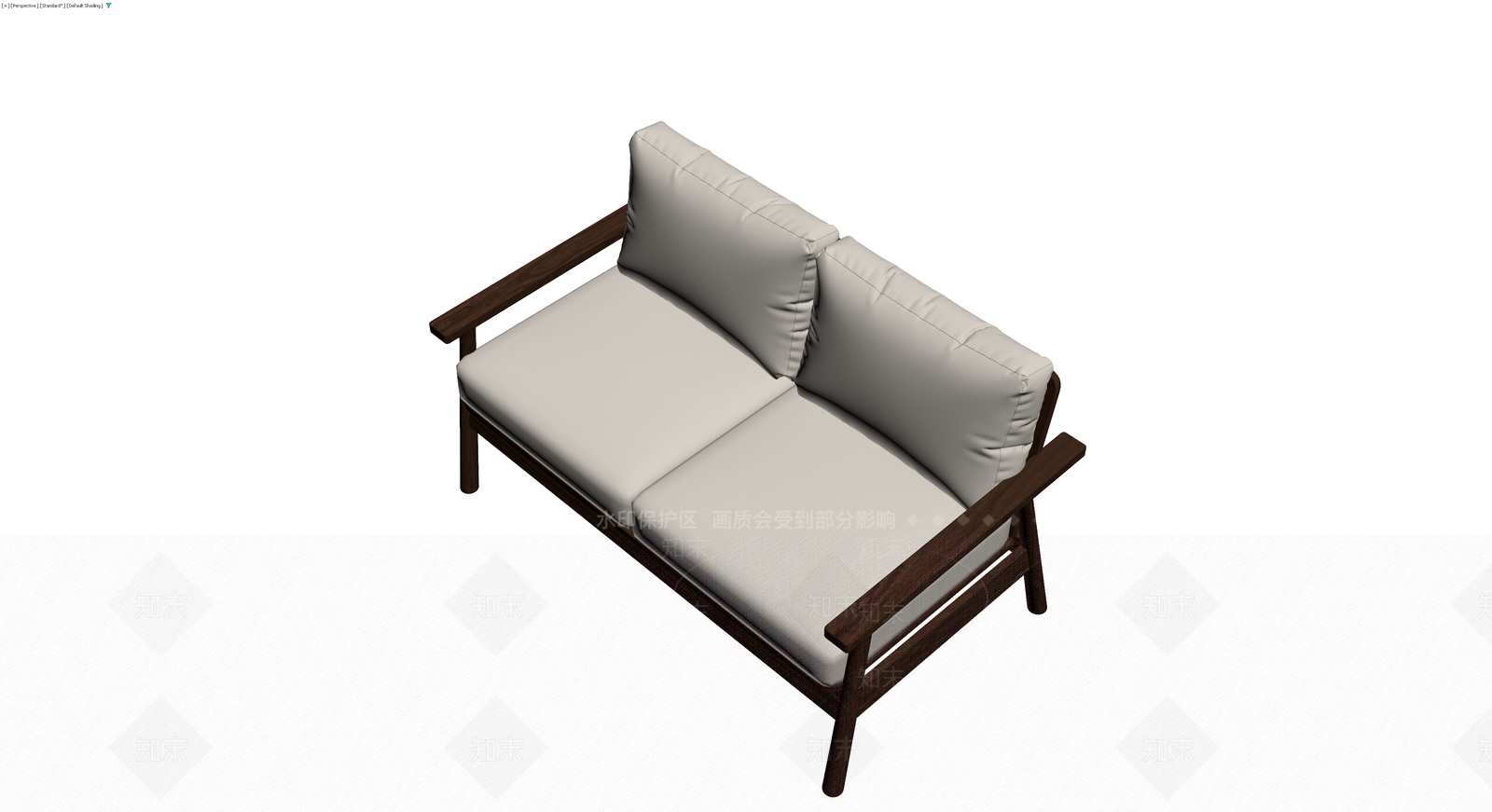 木质双人沙发3D模型下载【ID:1229628175】