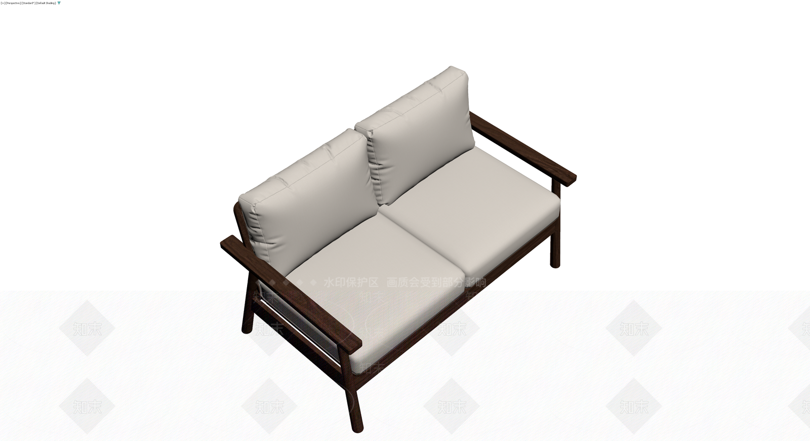 木质双人沙发3D模型下载【ID:1229628175】