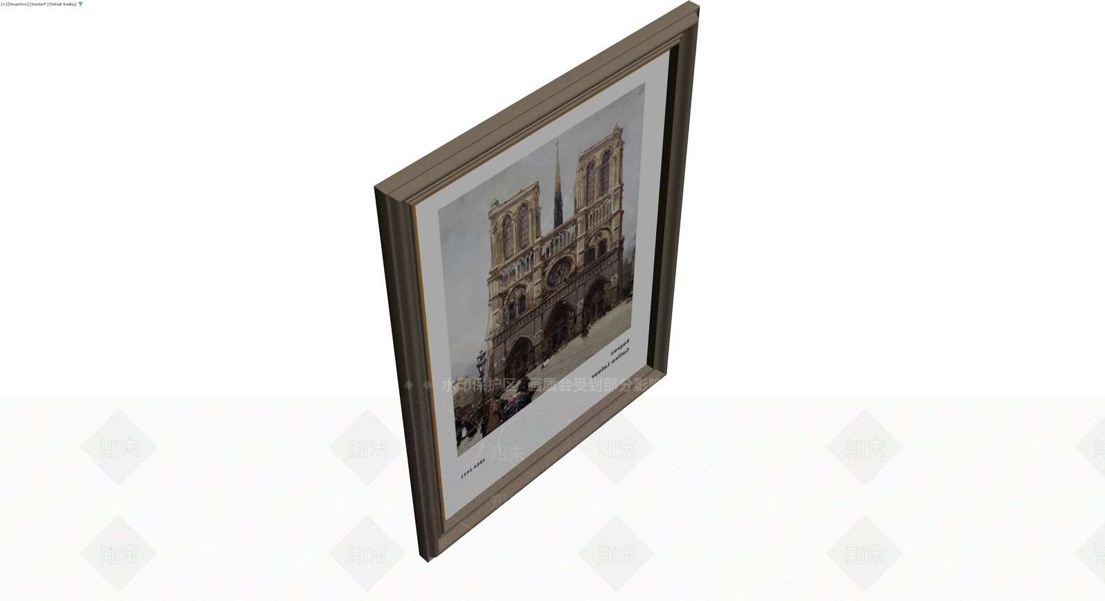 带框挂画装饰艺术品3D模型下载【ID:1229851394】