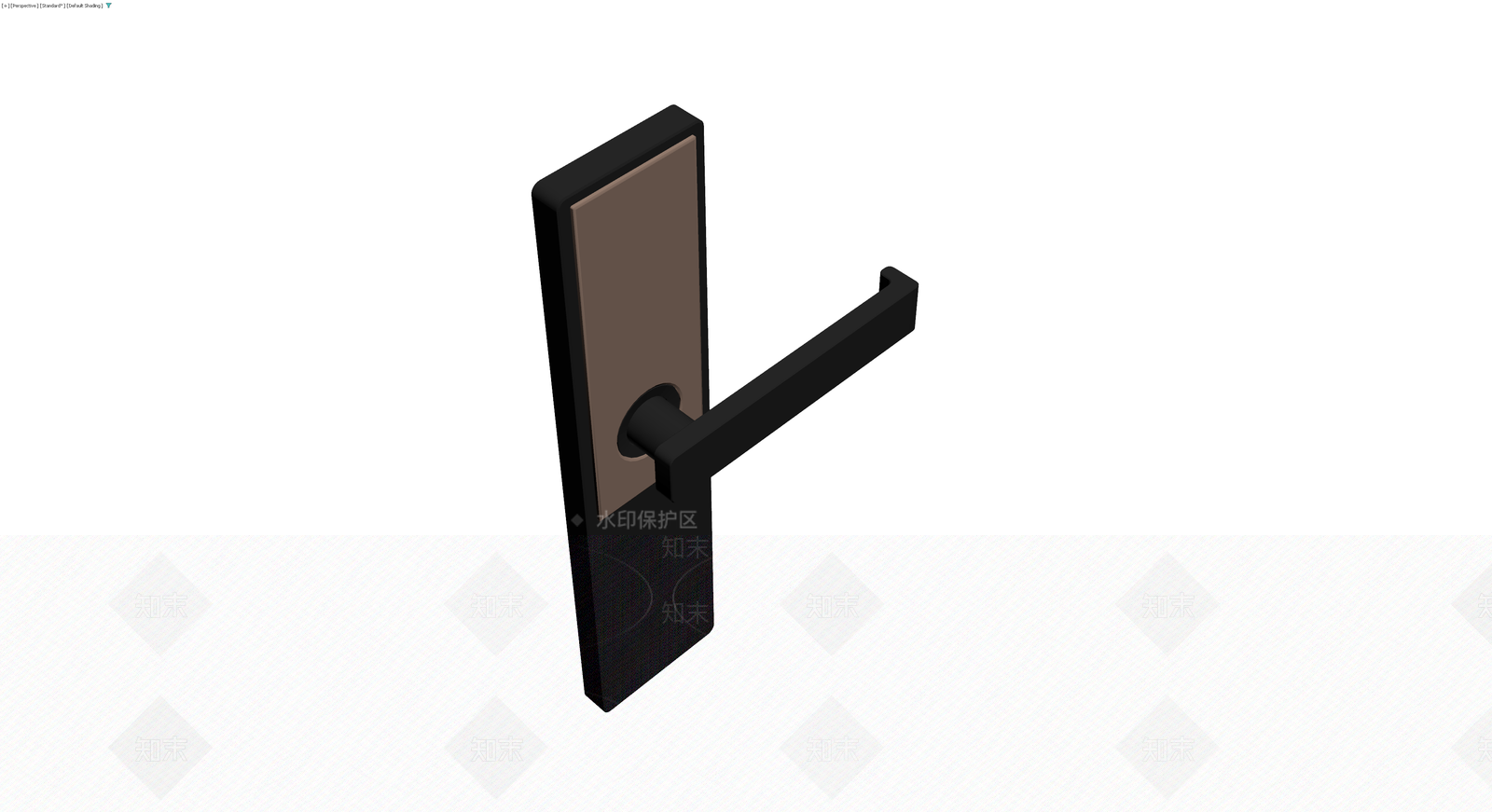 黑色现代门把手3D模型下载【ID:1229993908】