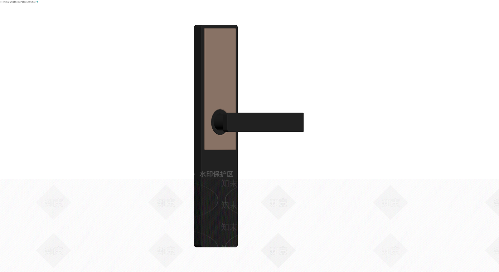 黑色现代门把手3D模型下载【ID:1229993908】