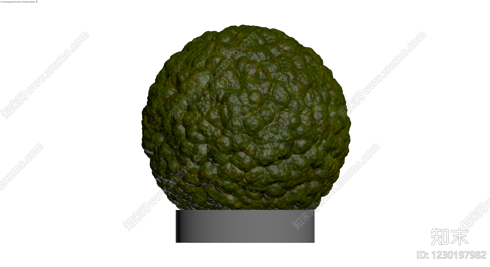 绿色纹理圆球盆栽3D模型下载【ID:1230197982】