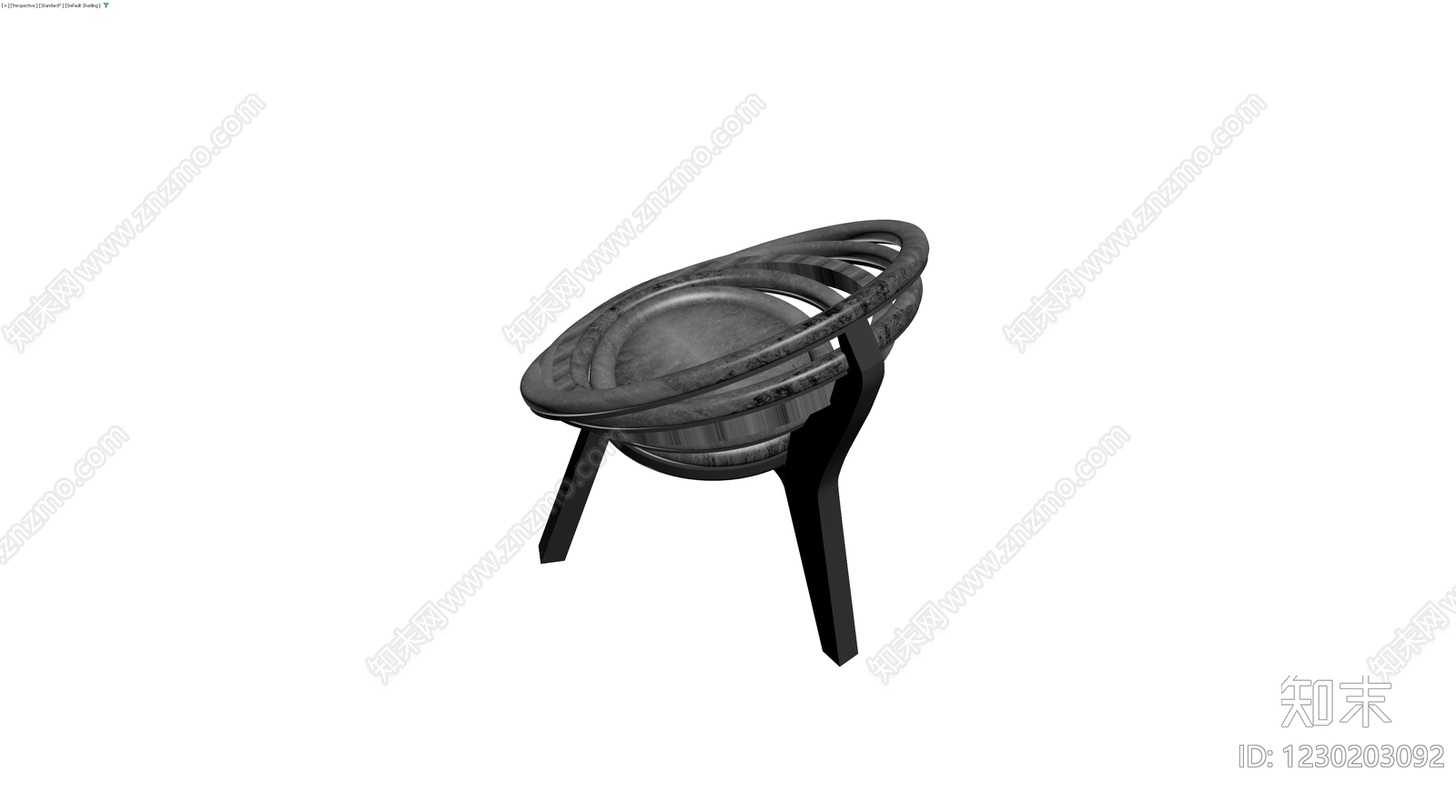 现代金属线条圈椅3D模型下载【ID:1230203092】