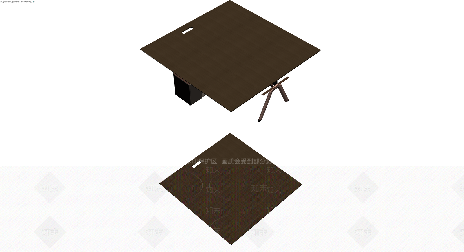 深木色方桌组合3D模型下载【ID:1230754905】