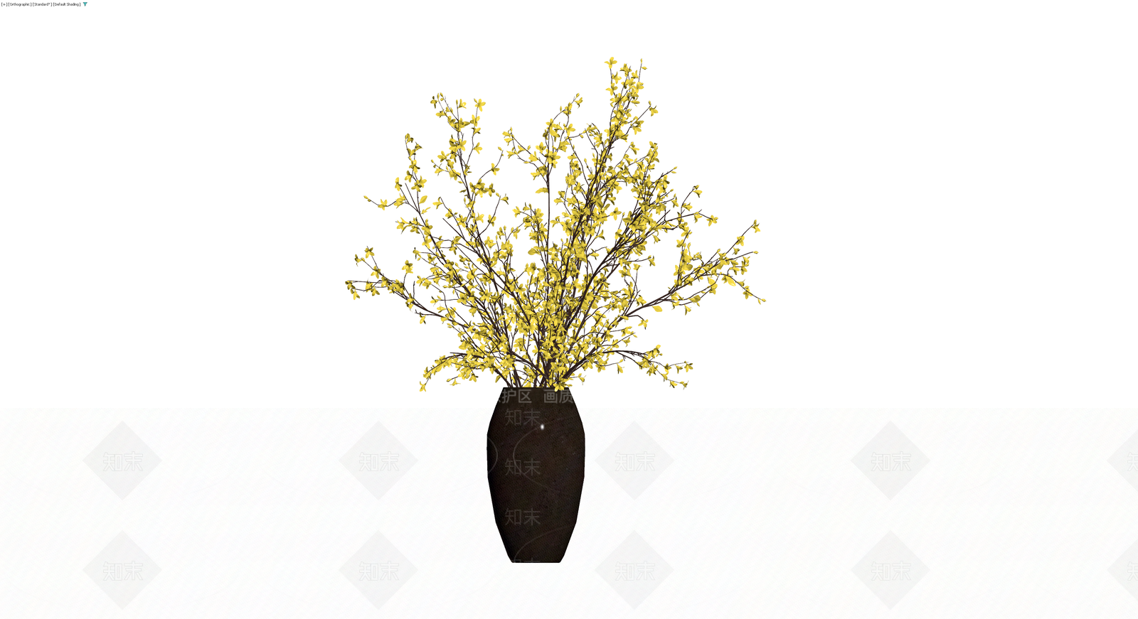 黄色盆栽植物3D模型下载【ID:1229943901】