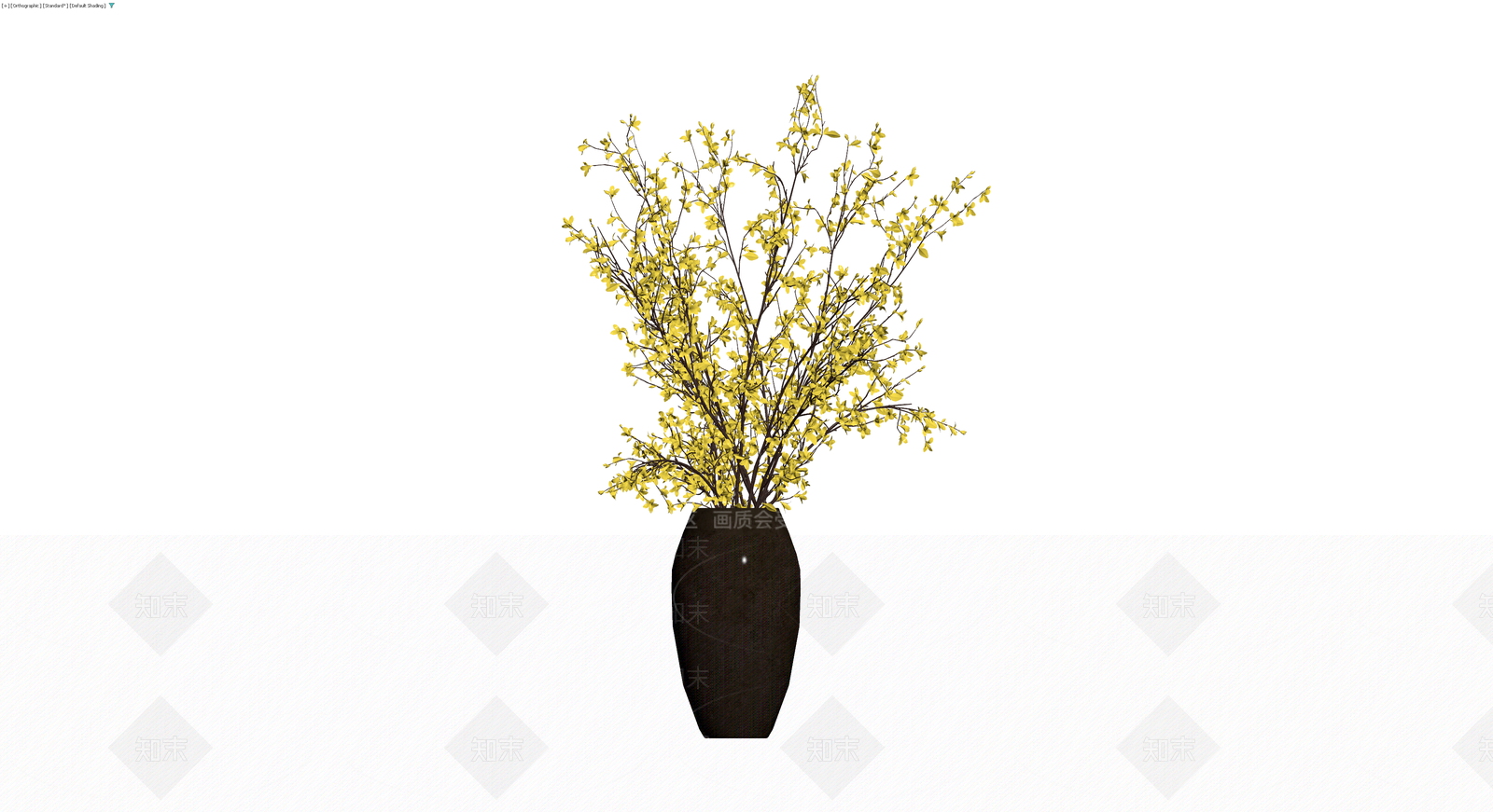 黄色盆栽植物3D模型下载【ID:1229943901】