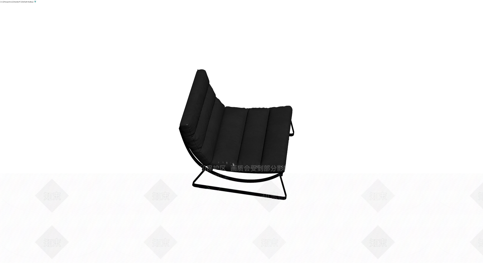 黑色皮质休闲椅3D模型下载【ID:1230410460】