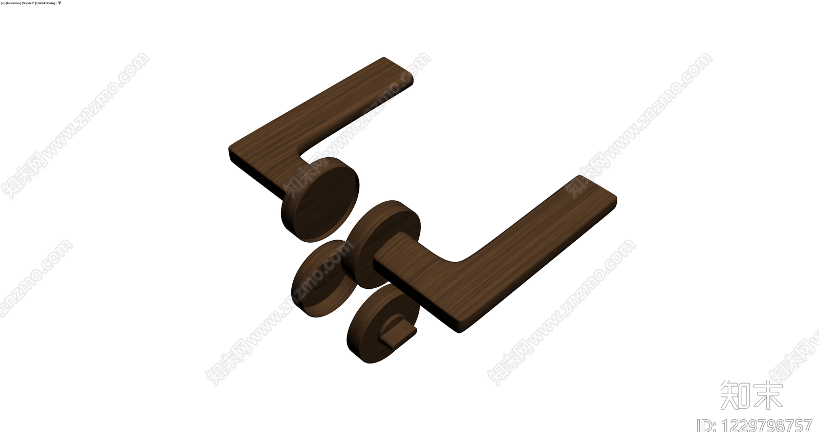 木纹门把手锁具套装3D模型下载【ID:1229798757】