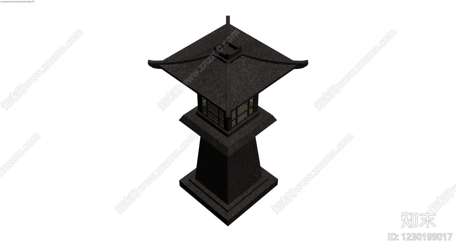 日式石灯笼景观灯3D模型下载【ID:1230199017】