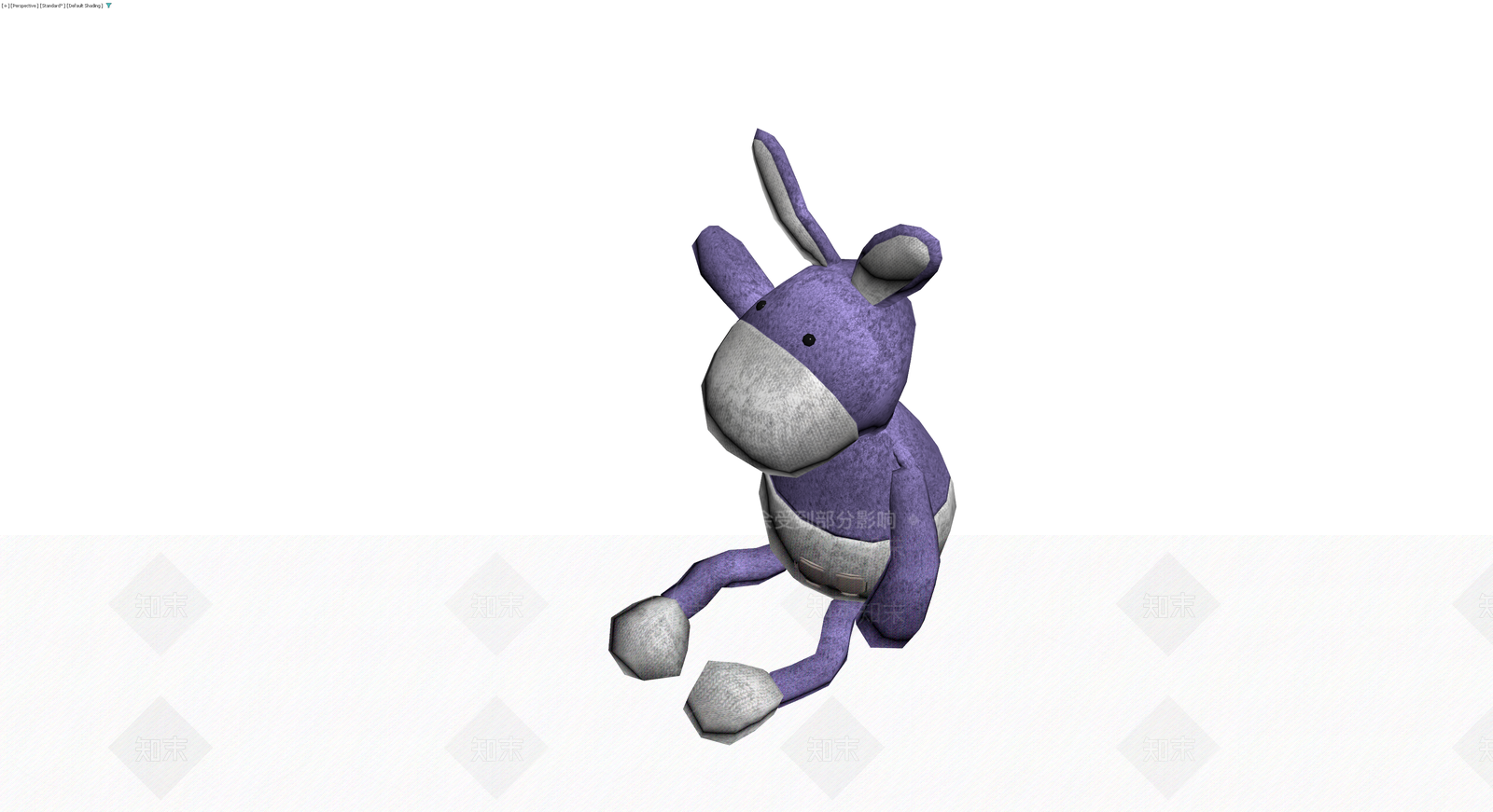 紫色针织兔子玩偶3D模型下载【ID:1230579291】