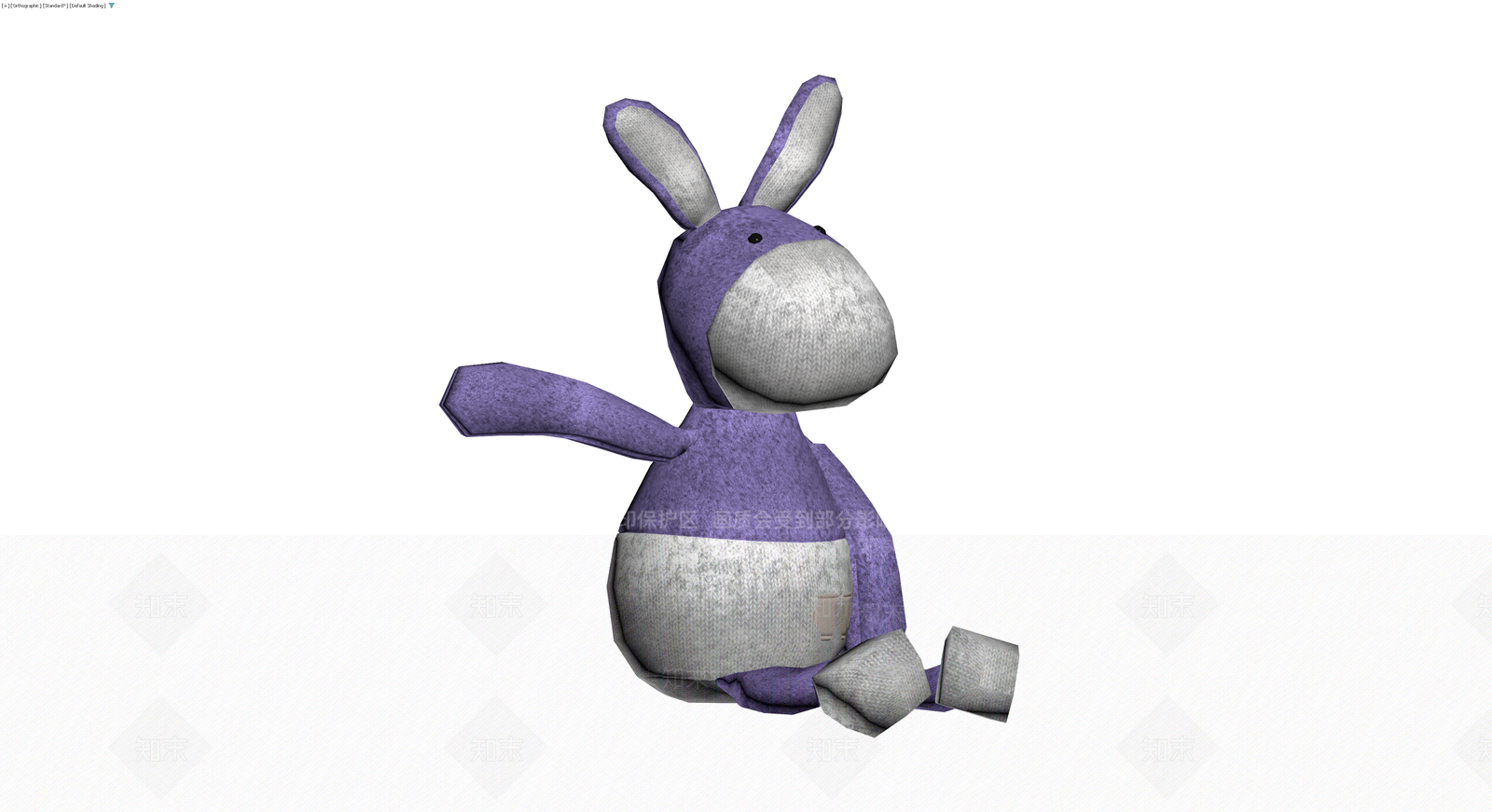 紫色针织兔子玩偶3D模型下载【ID:1230579291】