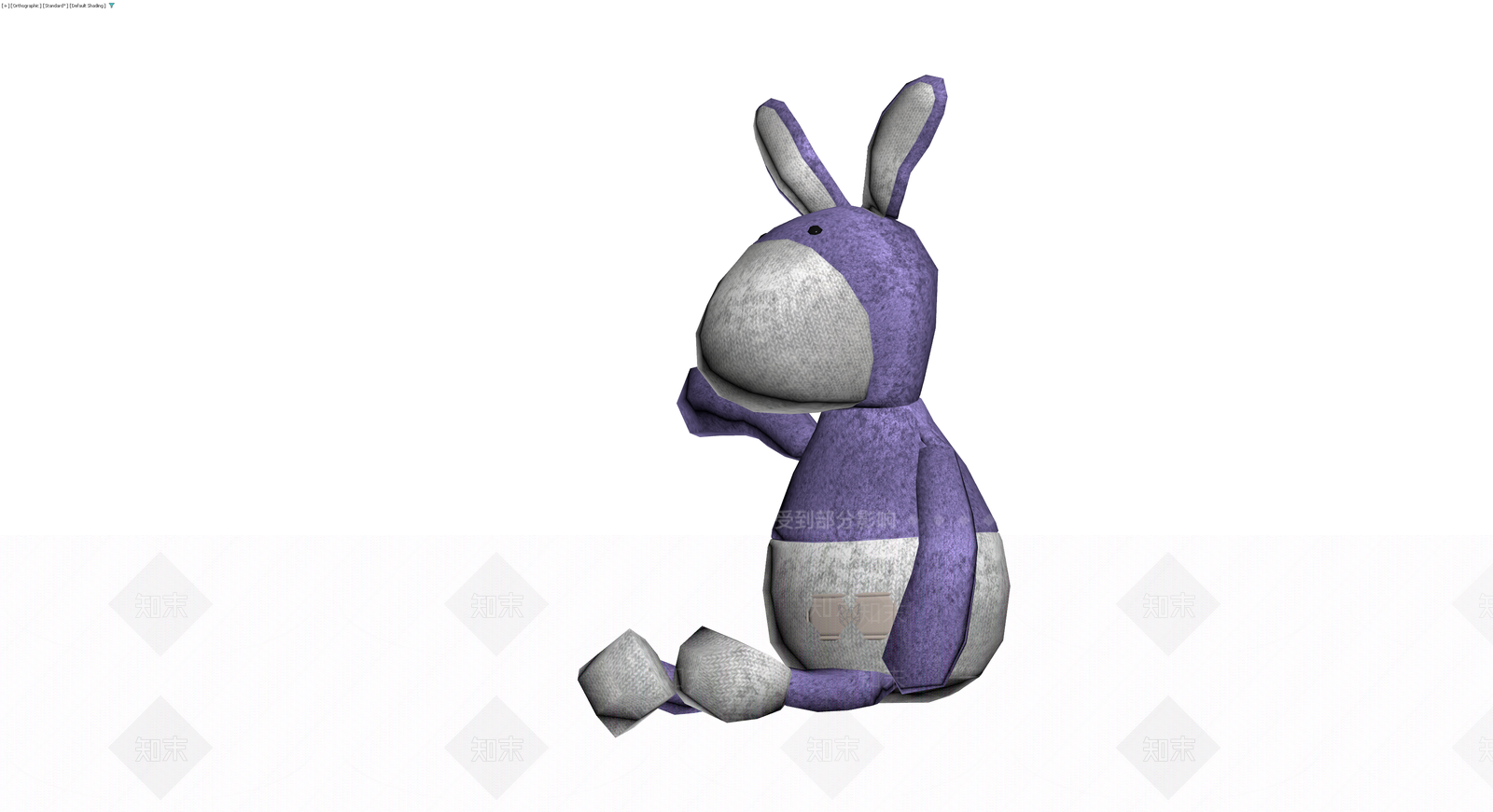 紫色针织兔子玩偶3D模型下载【ID:1230579291】