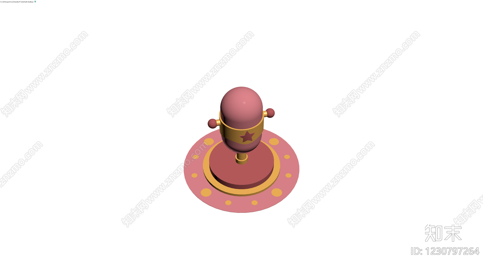 复古风格麦克风模型3D模型下载【ID:1230797264】