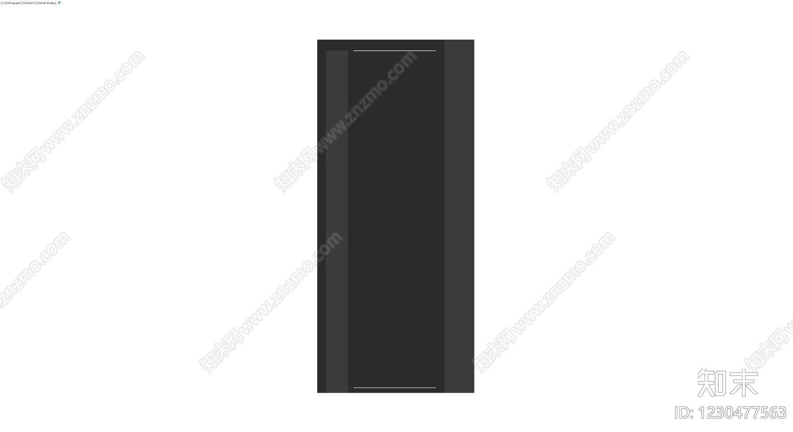 深灰色现代防盗门3D模型下载【ID:1230477563】