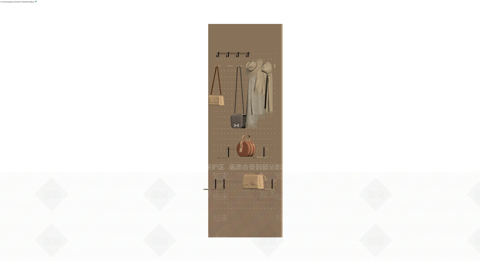 洞洞板收纳展示架组合3D模型下载【ID:1230433455】