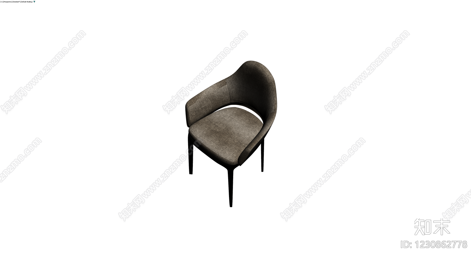 现代布艺扶手椅3D模型下载【ID:1230862778】