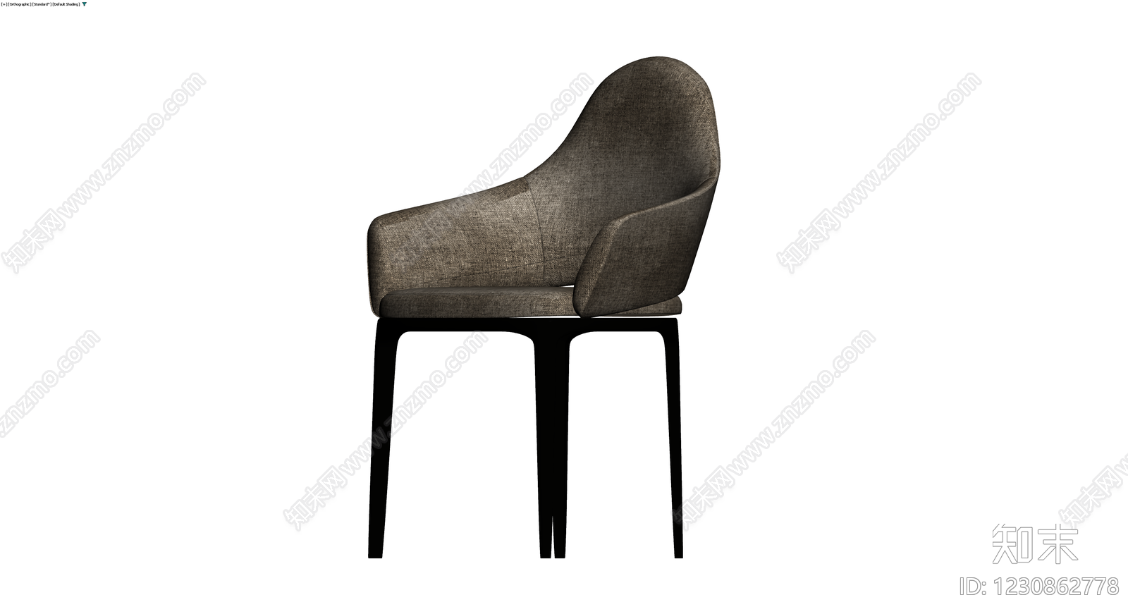 现代布艺扶手椅3D模型下载【ID:1230862778】