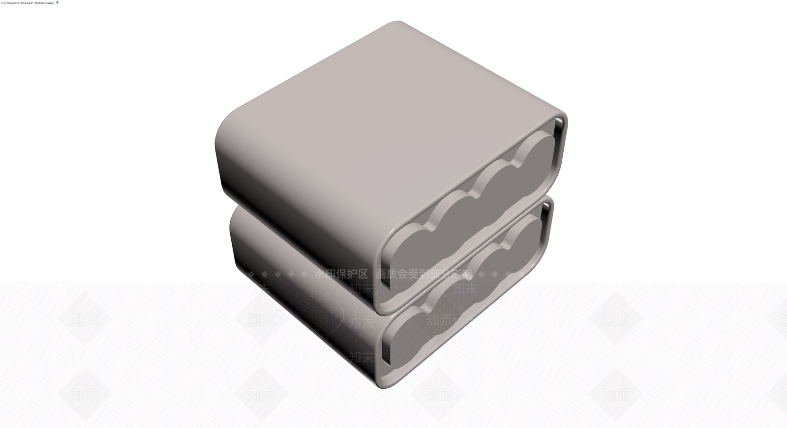 双层波浪纹收纳盒3D模型下载【ID:1230677569】