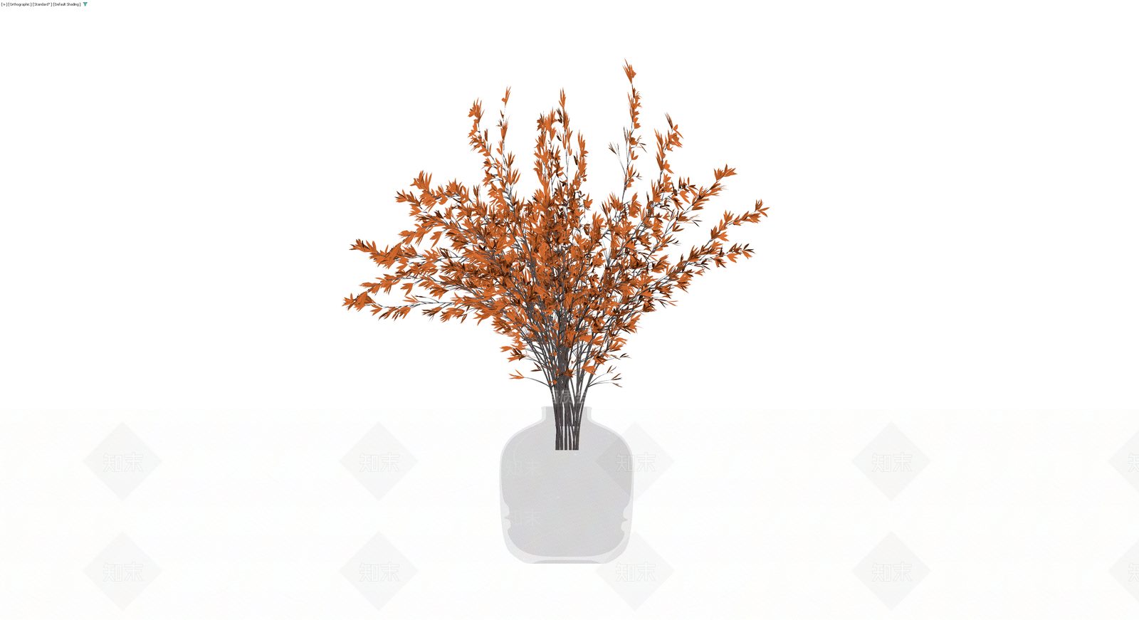 橙色植物盆栽组合3D模型下载【ID:1230744919】