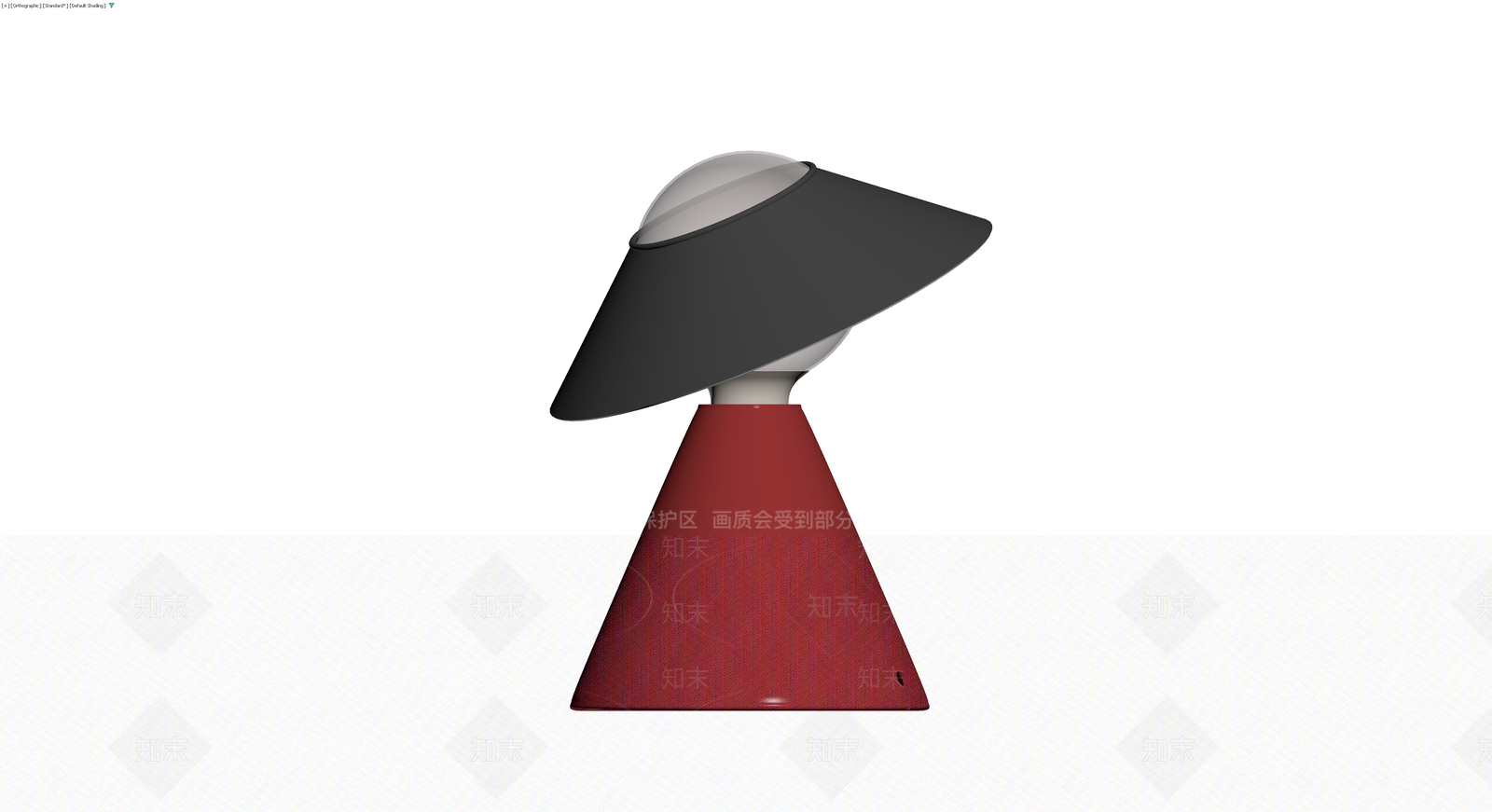 红黑配色台灯模型3D模型下载【ID:1229850379】