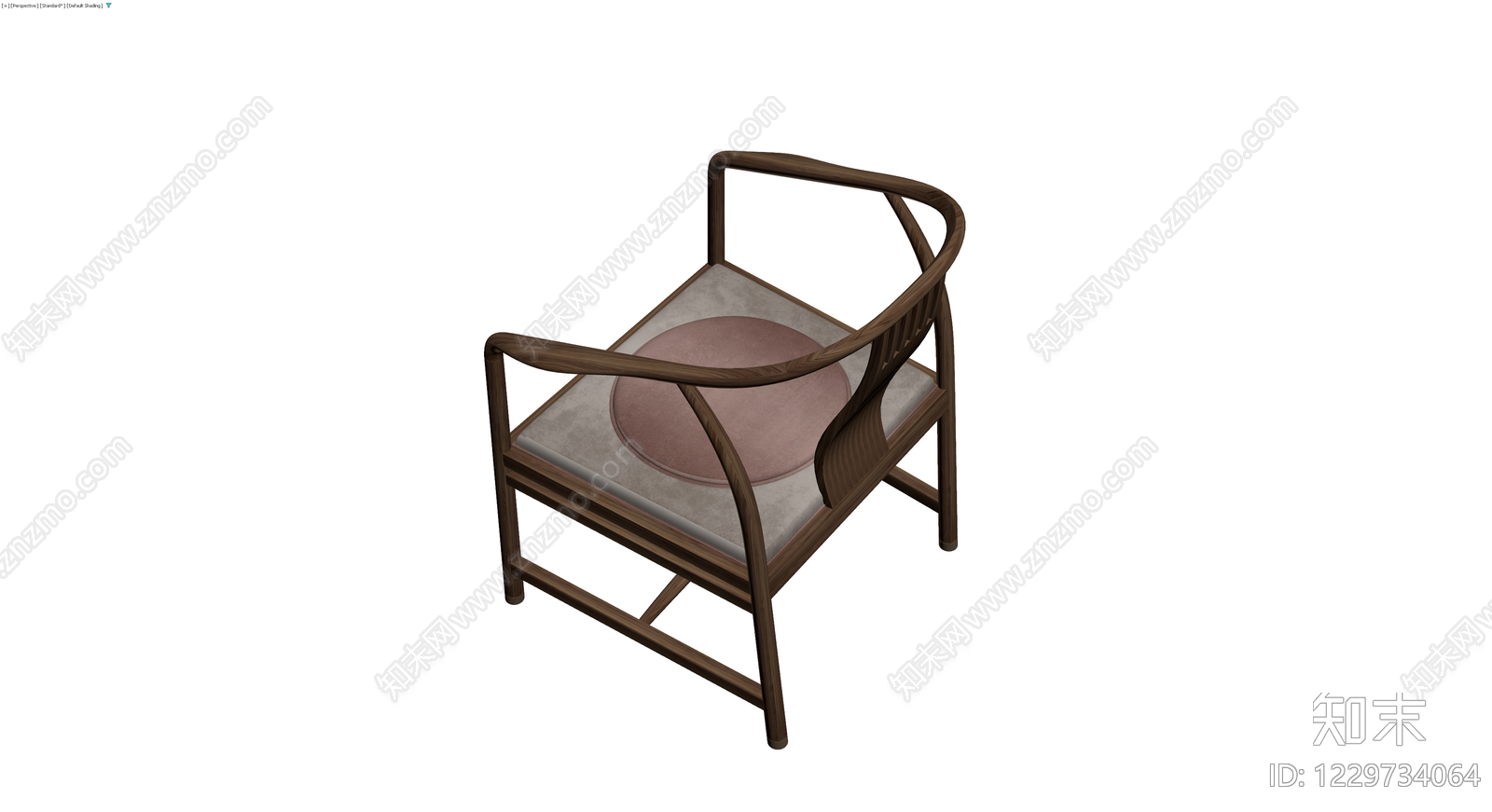 中式圈椅（木质软包）3D模型下载【ID:1229734064】