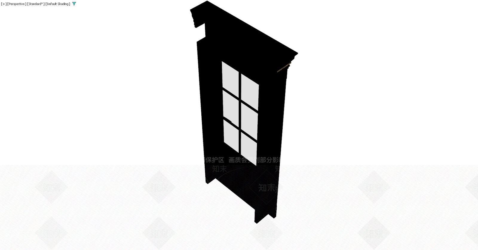 黑色六格玻璃门模型3D模型下载【ID:1229590892】