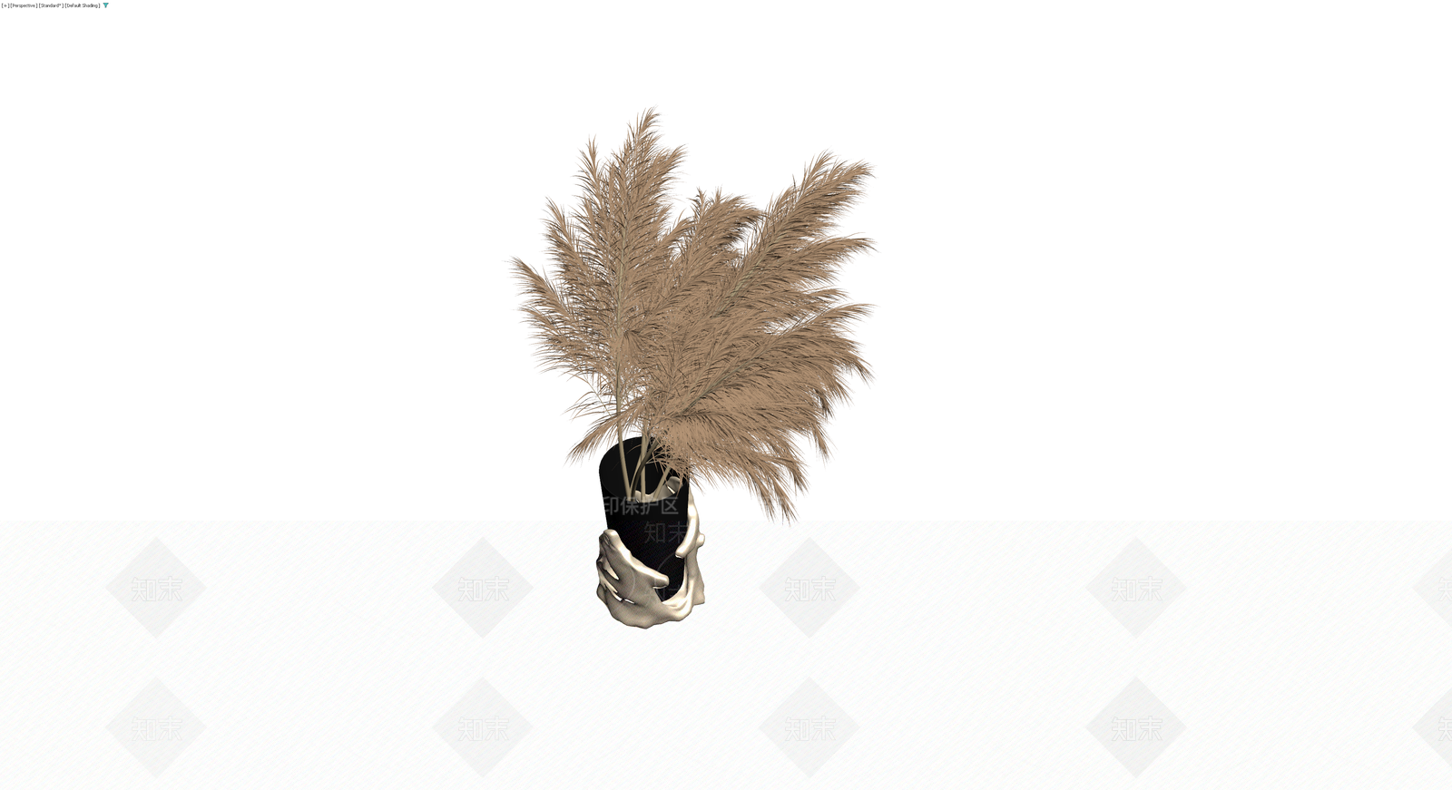 干草盆栽配创意花瓶3D模型下载【ID:1229690593】