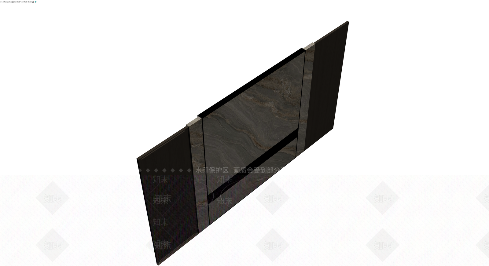 新中式电视墙组合柜3D模型下载【ID:1230326773】