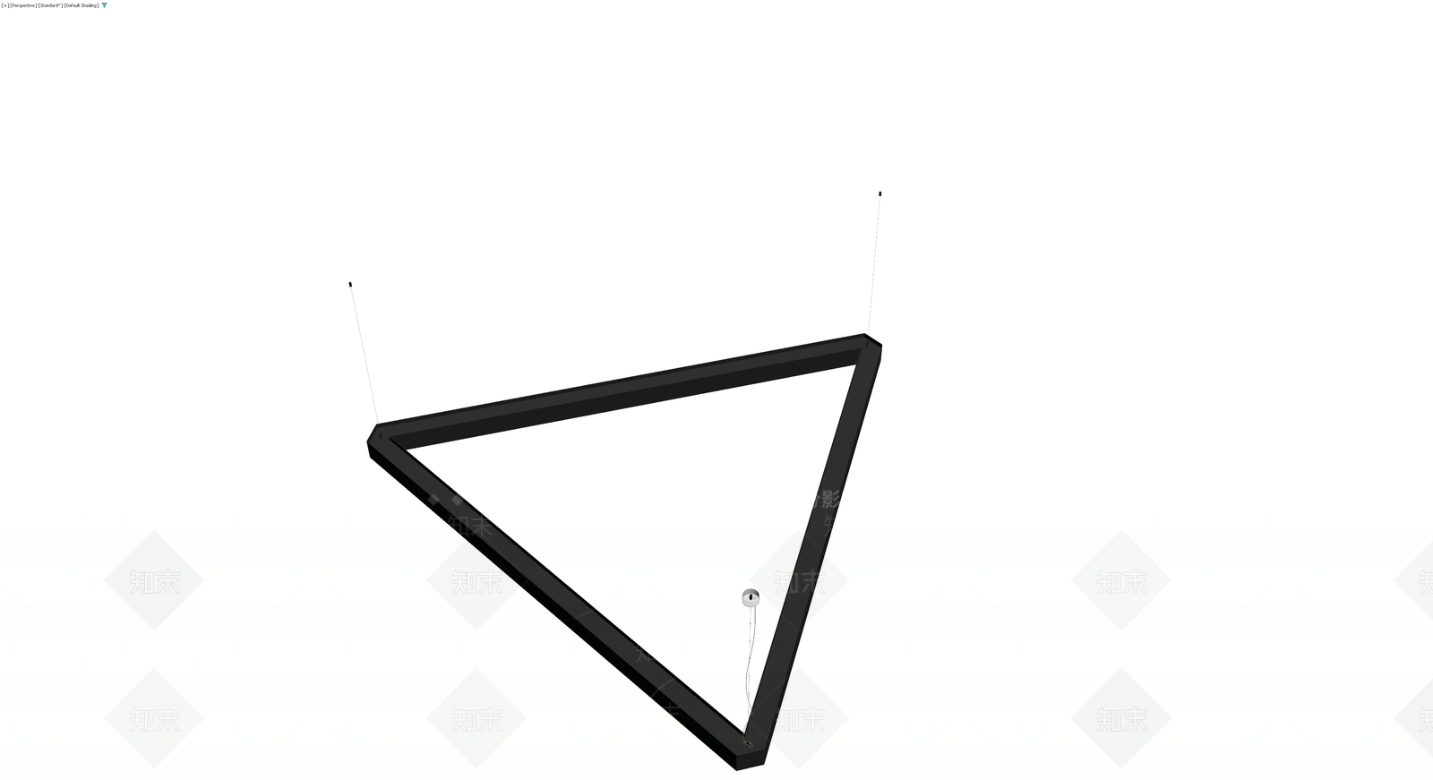黑色三角形吊灯3D模型下载【ID:1230626940】
