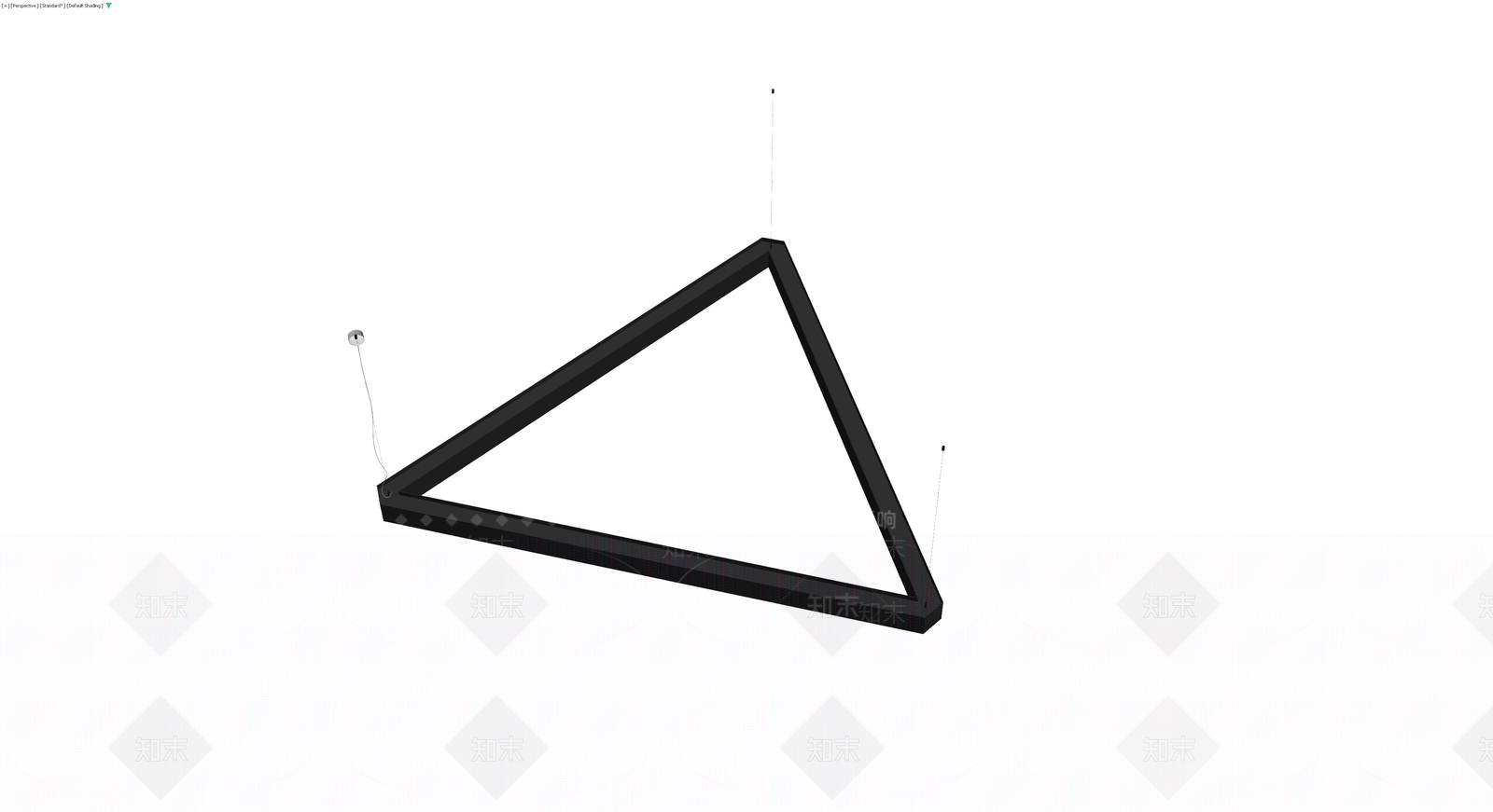黑色三角形吊灯3D模型下载【ID:1230626940】