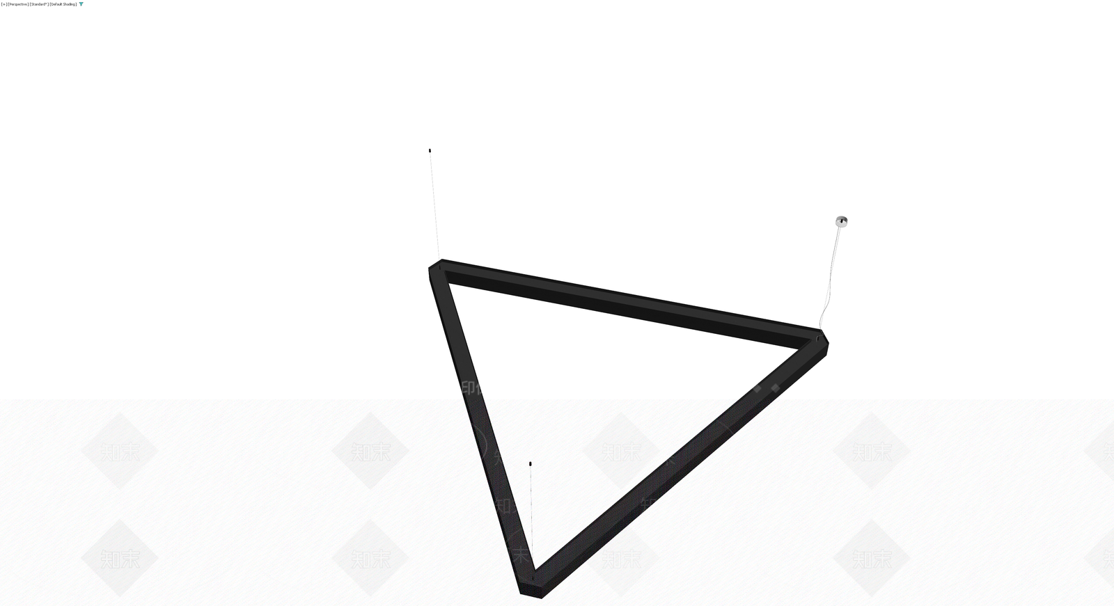 黑色三角形吊灯3D模型下载【ID:1230626940】