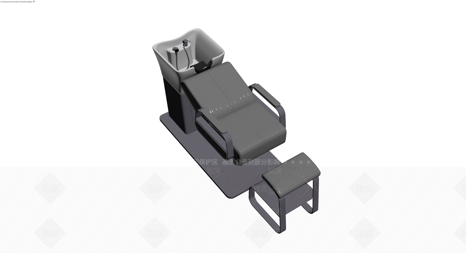 现代灰色洗头床组合3D模型下载【ID:1230580059】