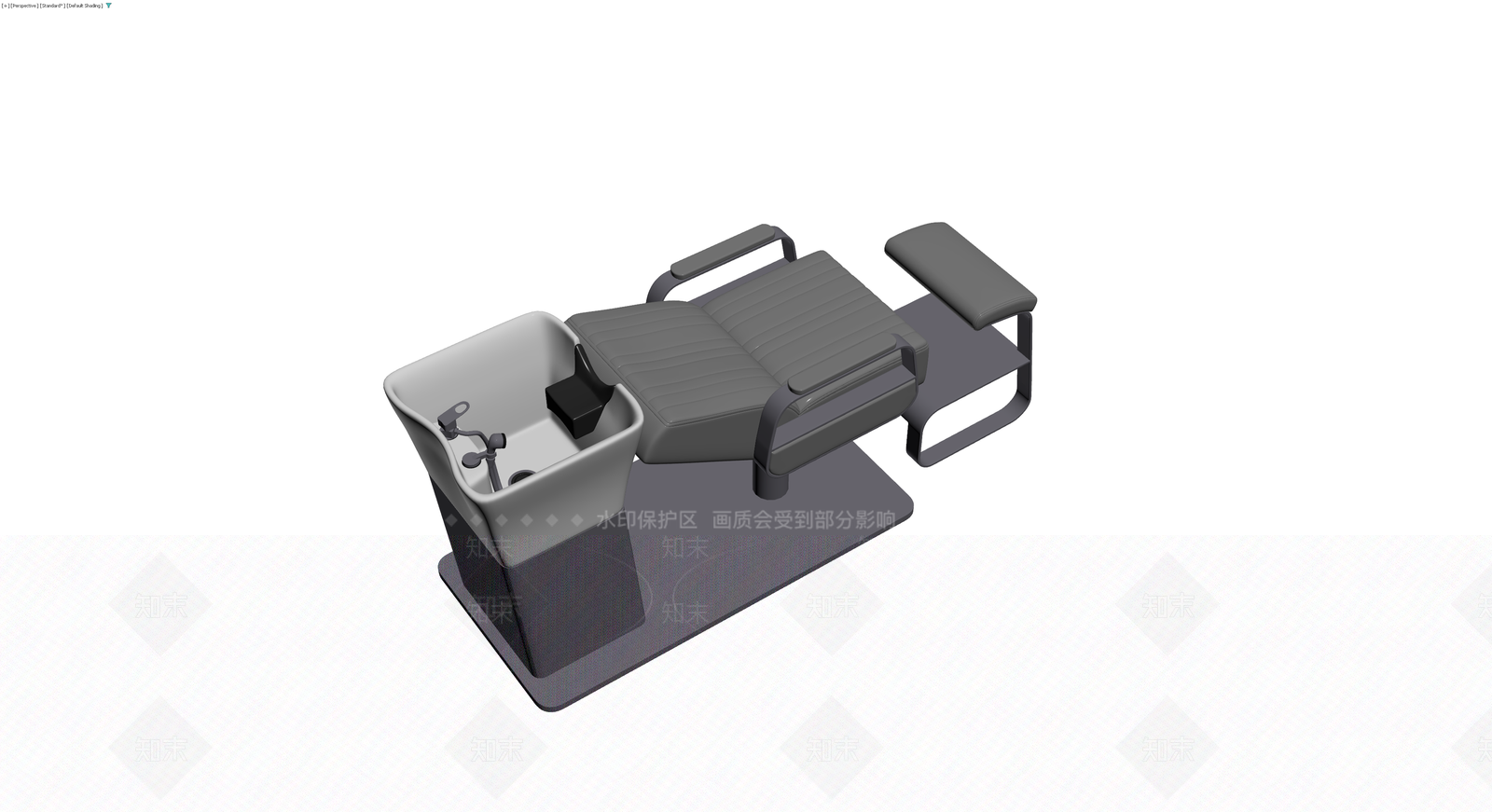 现代灰色洗头床组合3D模型下载【ID:1230580059】