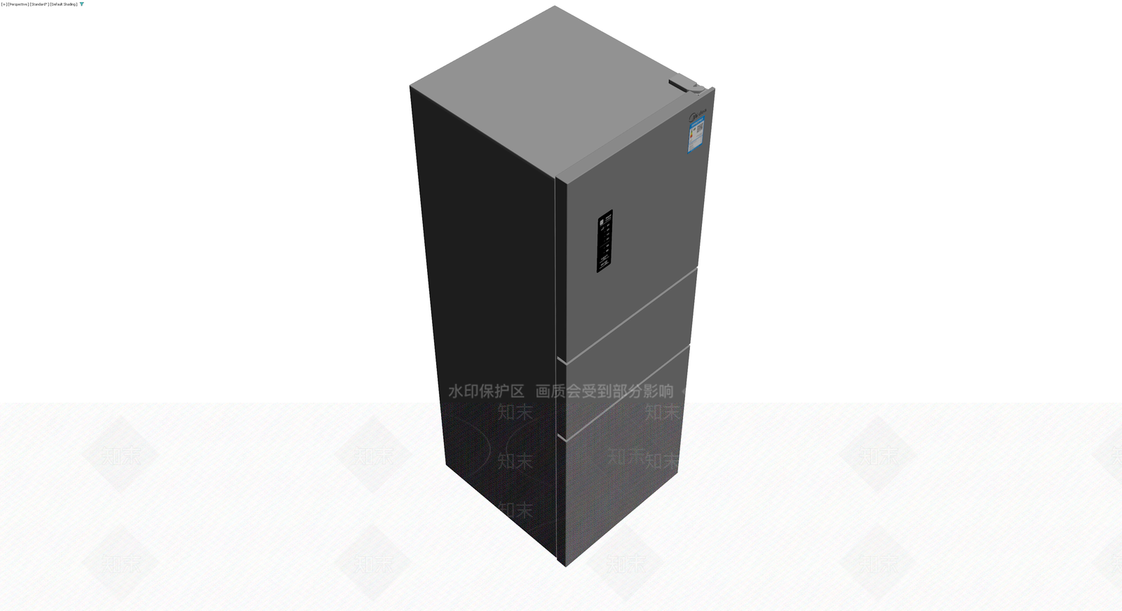 三门冰箱灰模3D模型下载【ID:1229931114】