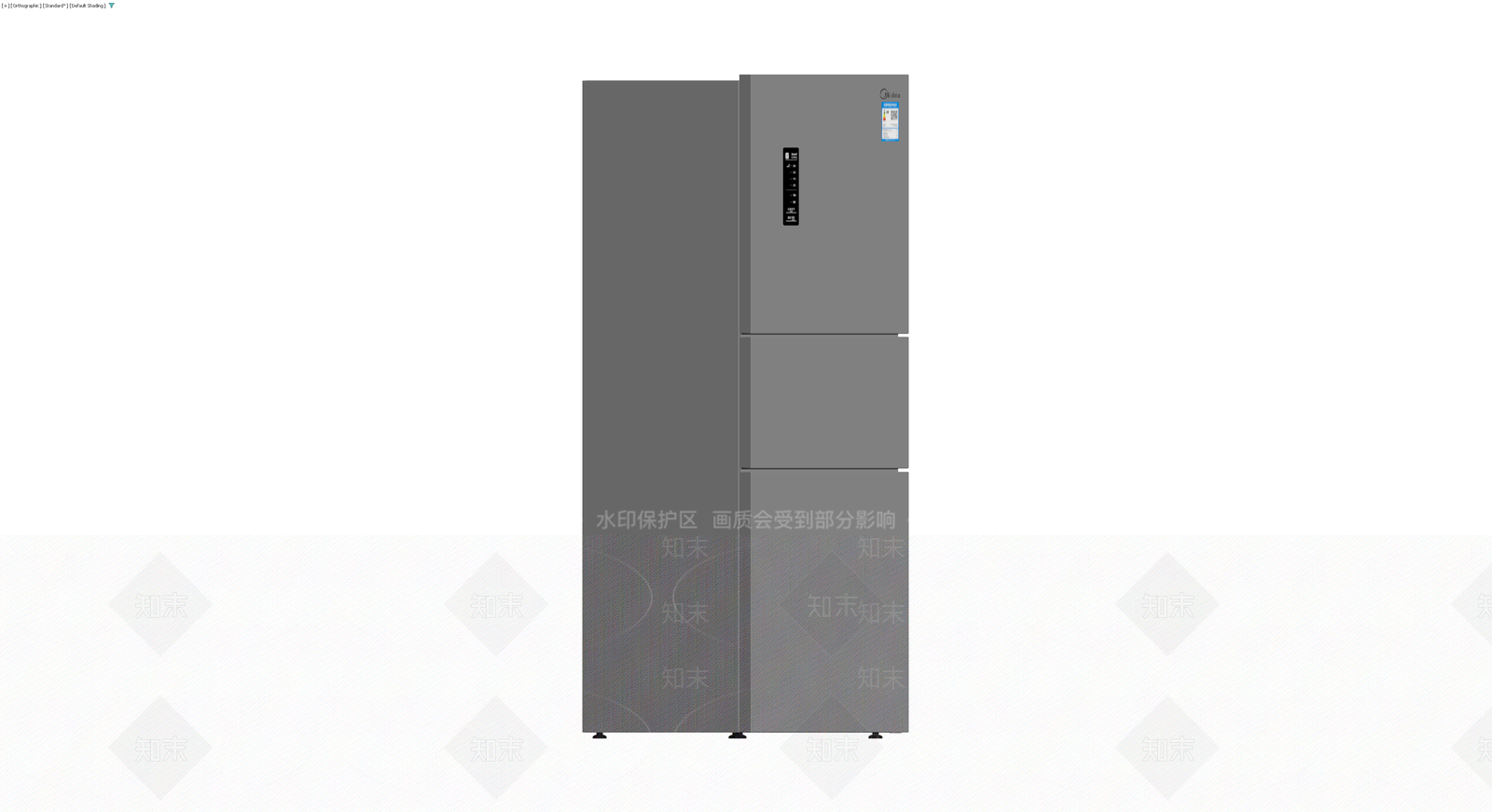 三门冰箱灰模3D模型下载【ID:1229931114】