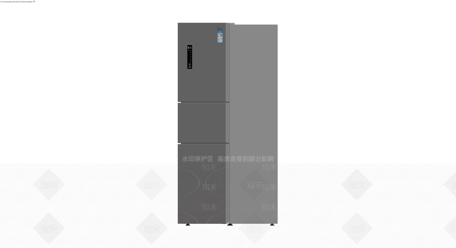 三门冰箱灰模3D模型下载【ID:1229931114】