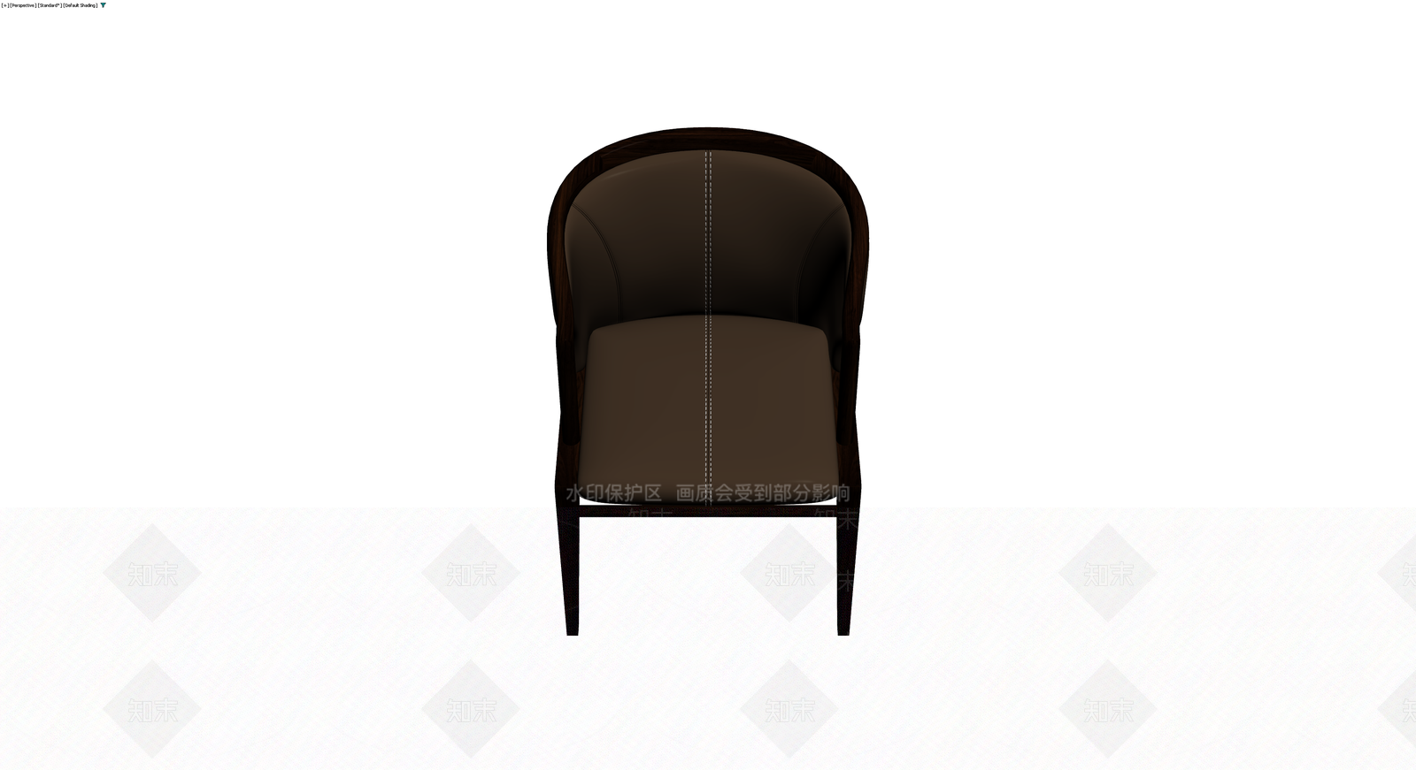 深色实木软包扶手椅3D模型下载【ID:1230747010】