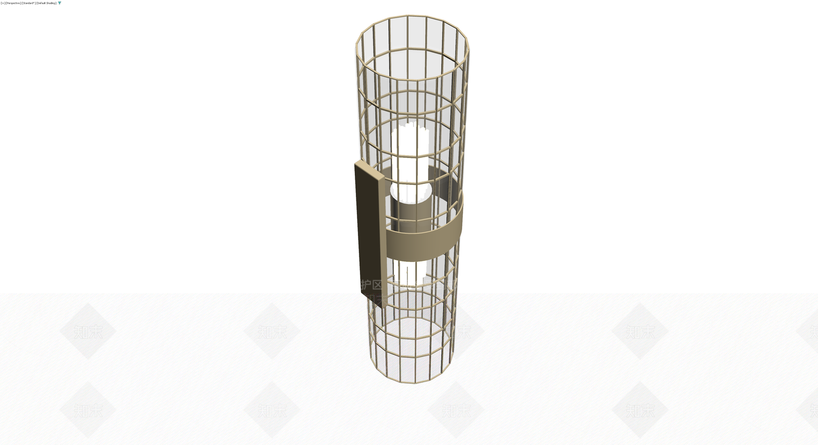 金色镂空圆柱装饰灯3D模型下载【ID:1230357508】