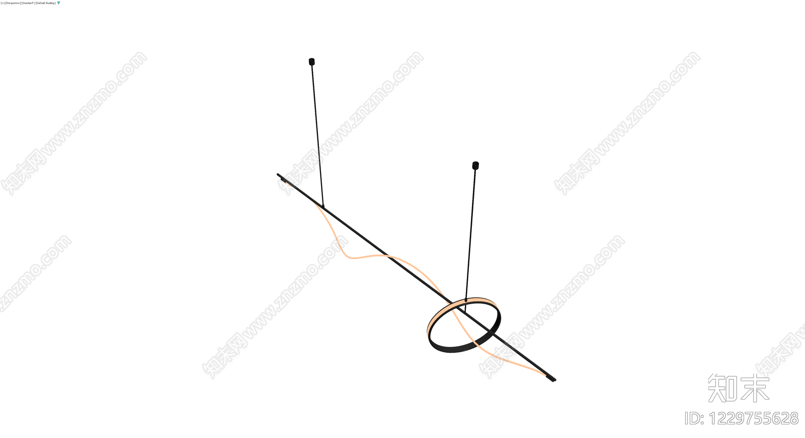 现代风格环形吊灯3D模型下载【ID:1229755628】