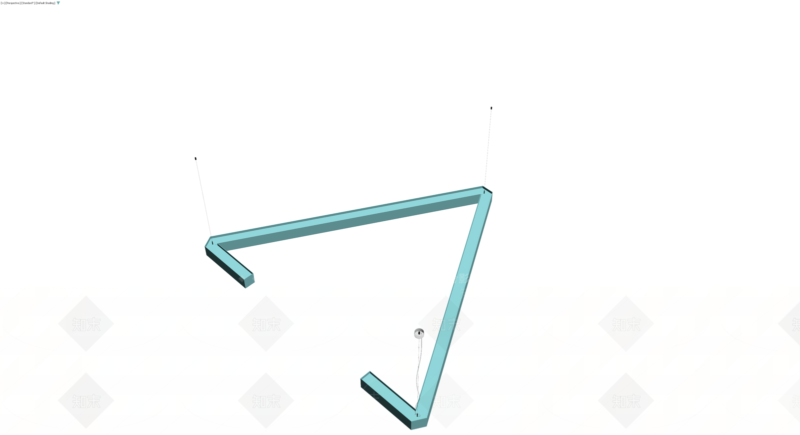 青色几何吊灯模型3D模型下载【ID:1230627276】
