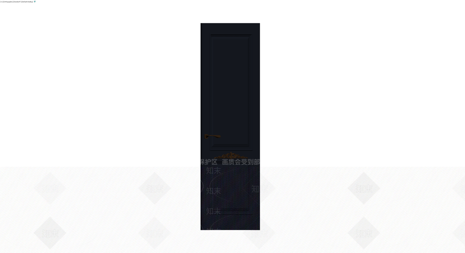 黑色双板装饰门3D模型下载【ID:1230006538】